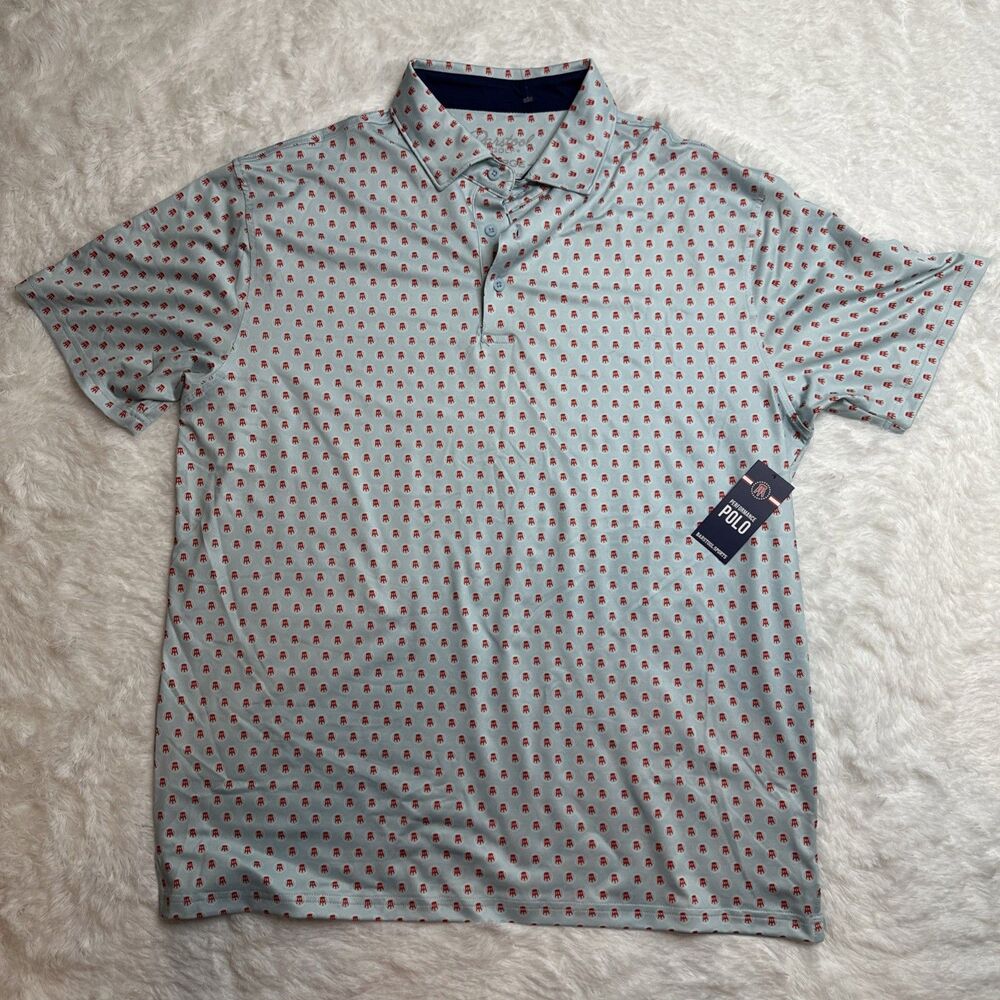 Barstool Sports Blue 'BARSTOOL LOGO' Performance Golf Polo Shirt